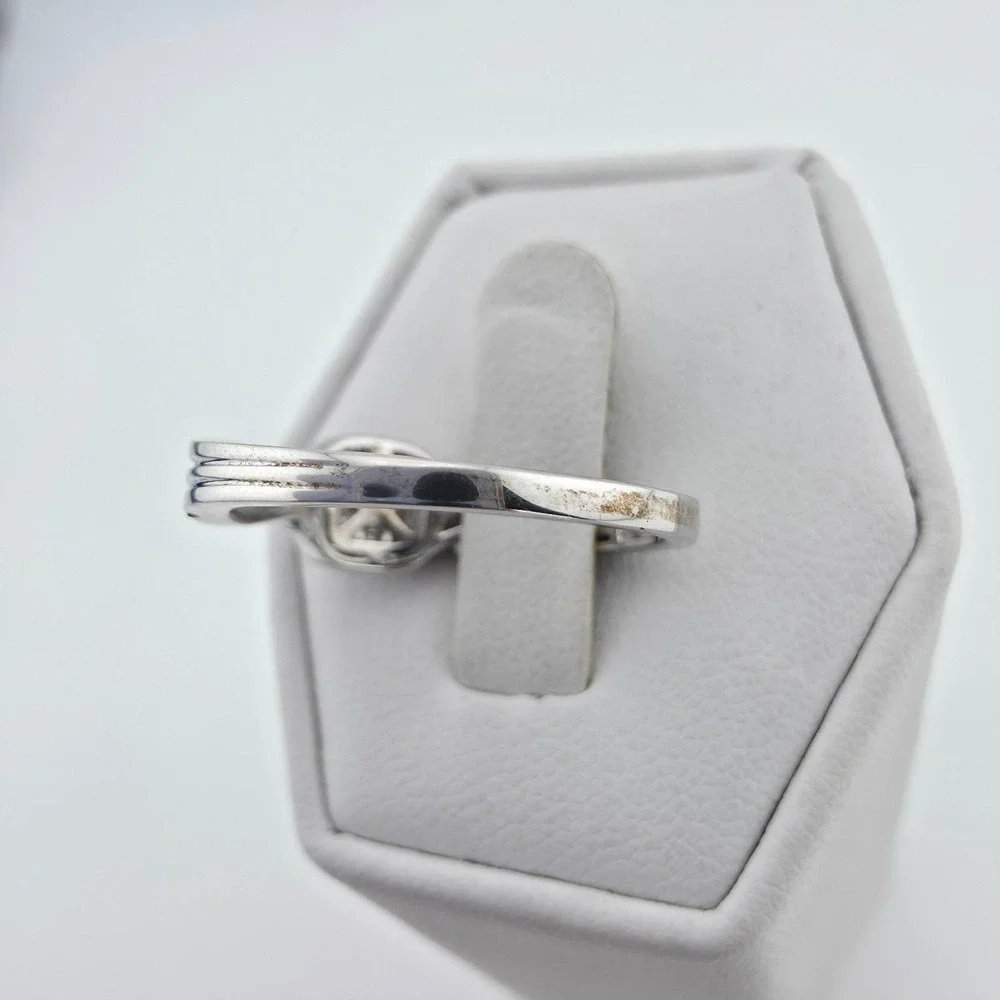 IKS SANDEEP DIAMOND Corp Diamond Ring Halo 925 Sterling Silver Size 8